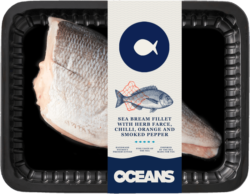 Oceans Filet pražmy s bylinkovou fáší, chilli, pomerančem a uzeným pepřem