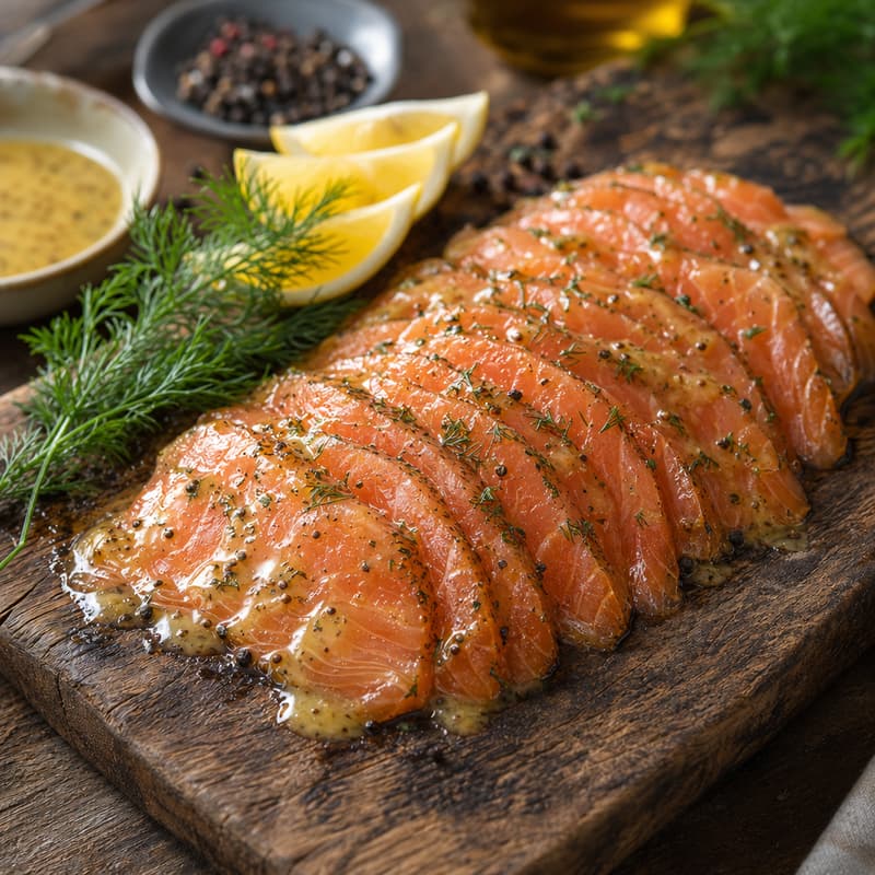 Oceans Gravlax, medovo-hořčičný dresing