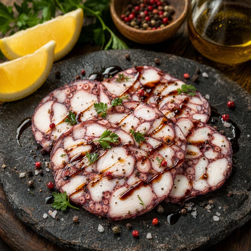 Oceans Carpaccio z chobotnice s balsamicovým octem