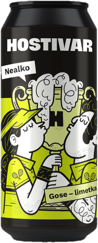 Hostivar Nealko Gose limetka nealkoholické pivo plech