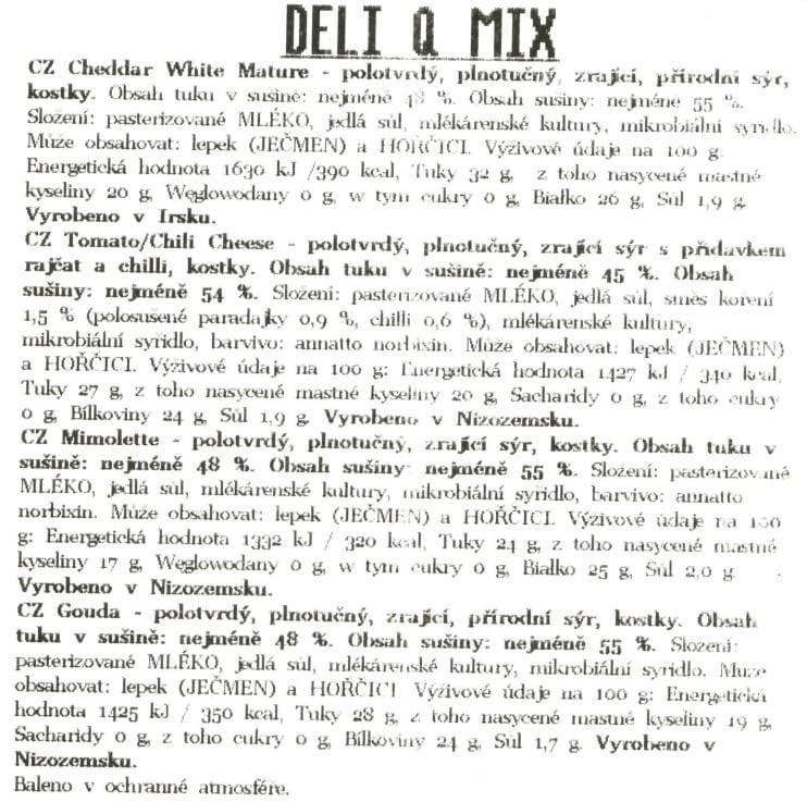 Deli Q Fan Snack Board Výběr sýrů