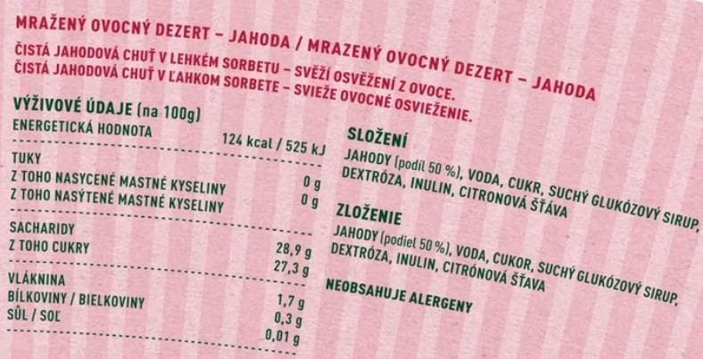 Gela D’oro Sorbet jahoda