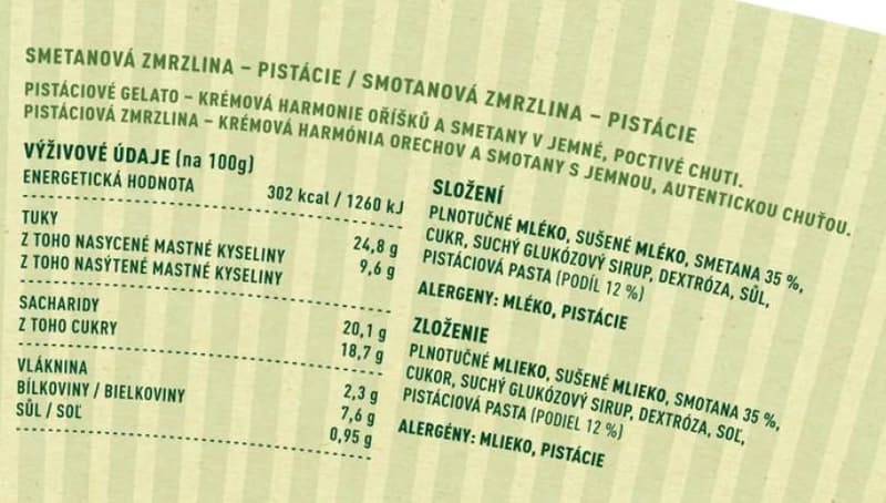 Gela D’oro Smetanové gelato pistácie