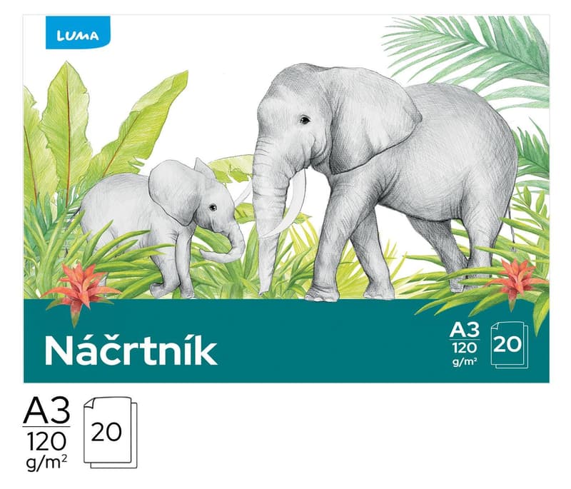 Luma Náčrtník A3, 20 listů
