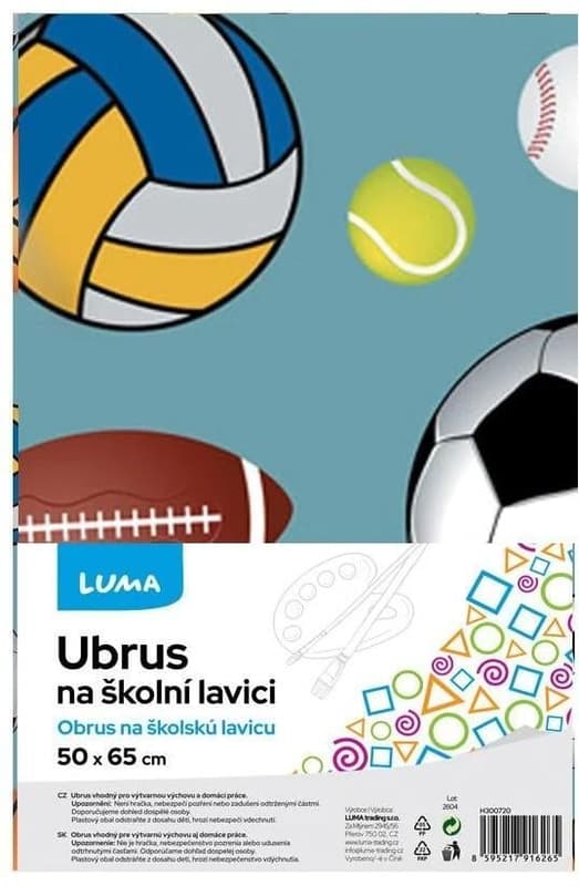 Luma Ubrus na školní lavici sport
