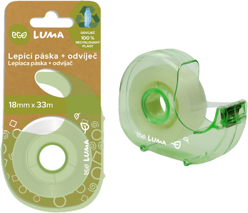 Luma EKO Lepící páska transparentní s odvíječem 18 mm