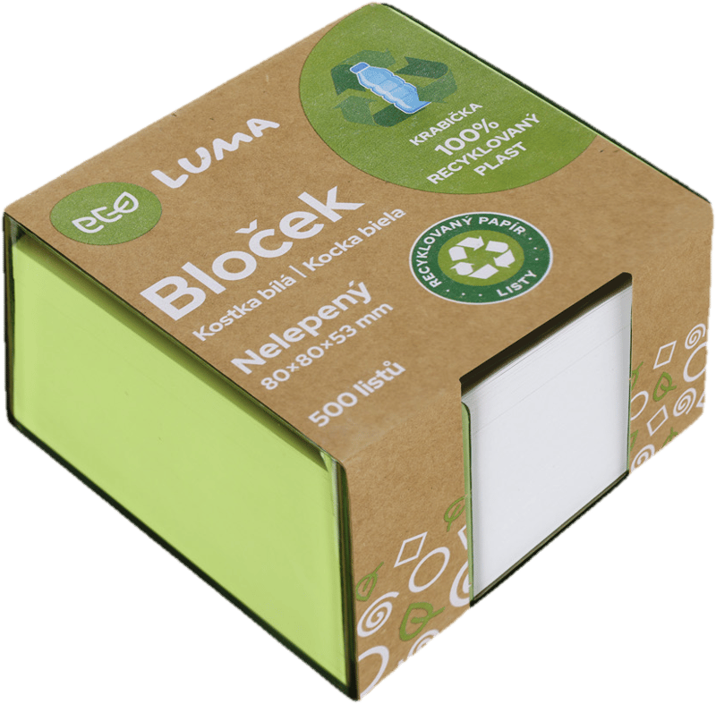 Luma EKO Bloček kostka bílá 80×80×53 mm