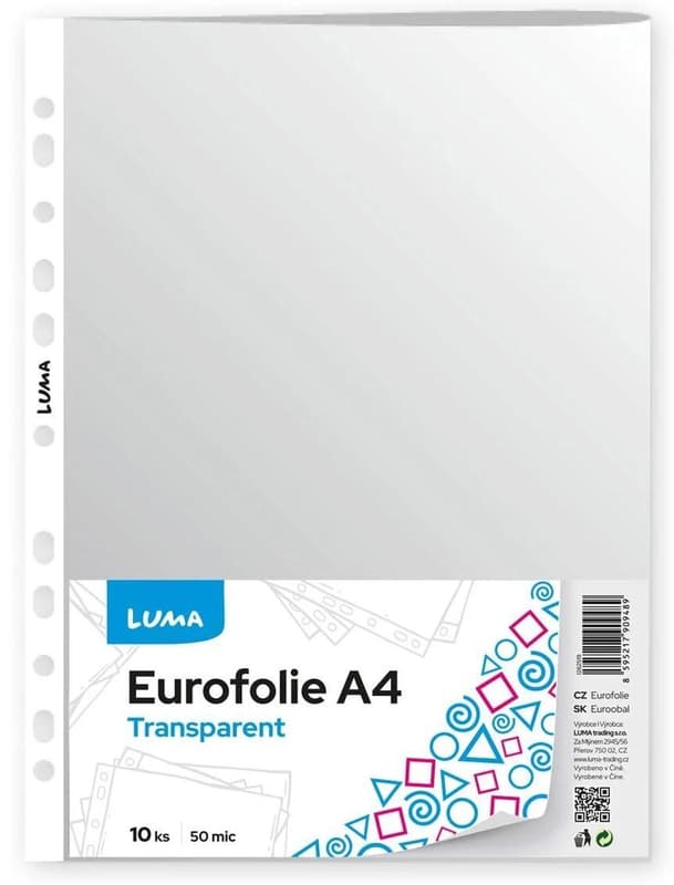 Luma Eurofólie A4, transparentní
