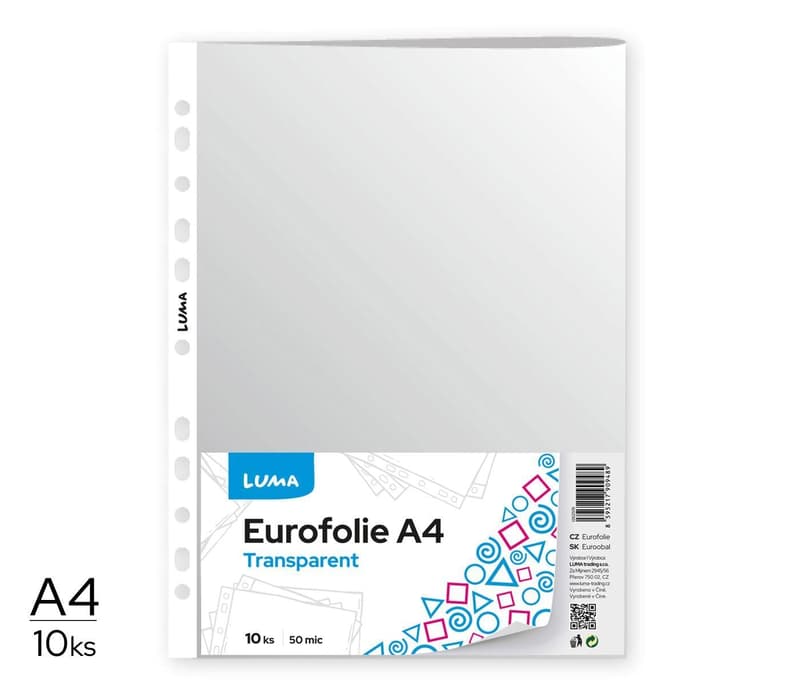 Luma Eurofólie A4, transparentní