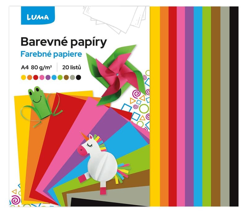Luma Papír barevný složka A4, 20 listů