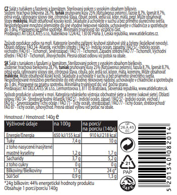 TRATA High Protein Meal Tuňák s fazolemi a špenátem
