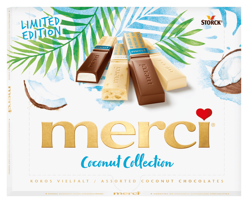 Merci Coconut Collection výběr kokosových čokolád