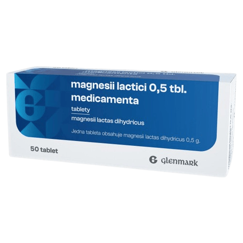 MAGNESII LACTICI 0,5 TBL. MEDICAMENTA 0,5G Tableta 50