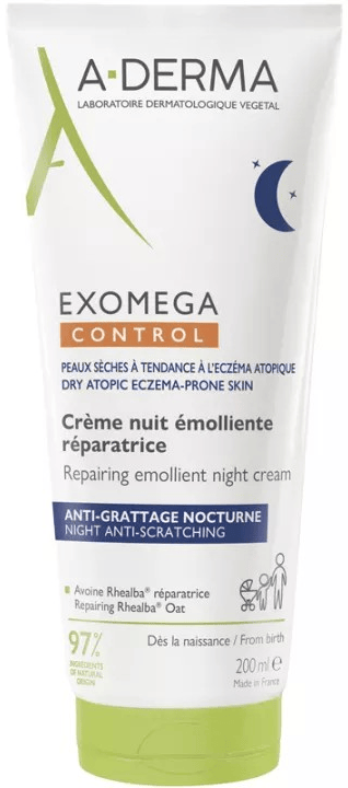 A-DERMA Exomega CONTROL Emolien.noční krém 200ml