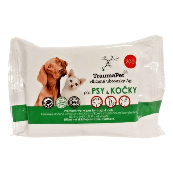 TraumaPet Premium wet wipes for dogs&cats 30ks