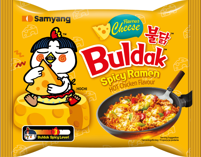 Samyang Buldak Instantní pálivé kuřecí ramen nudle se sýrovou příchutí