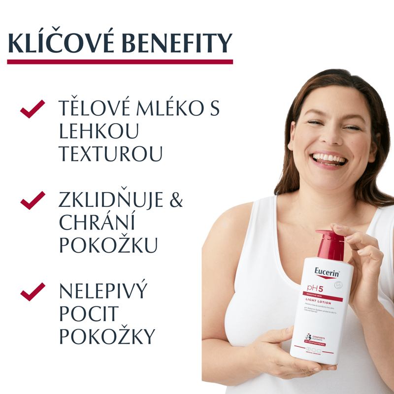 EUCERIN pH5 tělové mléko lehká textura 400ml