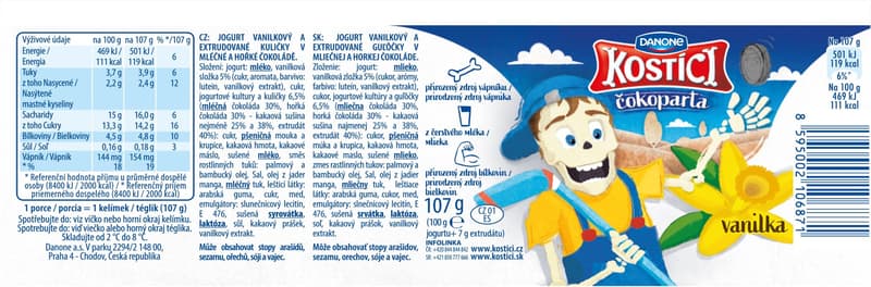 Danone Kostíci Čokoparta yoghurt