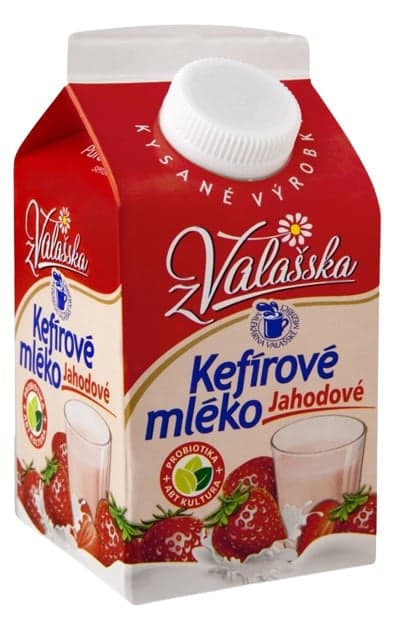 Dairy ValMez Kefir milk strawberry low fat 0,8%