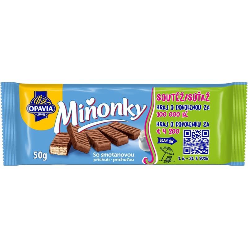 Opavia Miňonky Smetanové oplatky