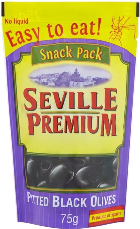 Seville Premium Seedless black olives