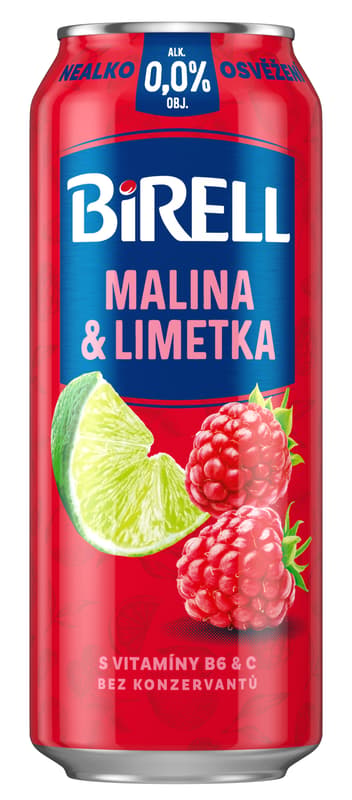 Birell 0.0 Malina & Limetka nealkoholické pivo 6×0,5 l plech