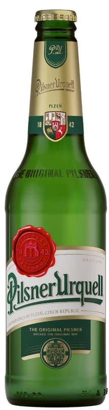 Pilsner Urquell light lager beer