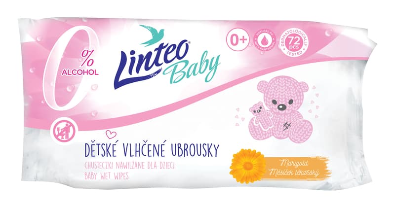 Linteo Baby Wet wipes soft & cream 72 pcs