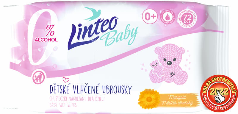 Linteo Baby Wet wipes soft & cream 72 pcs