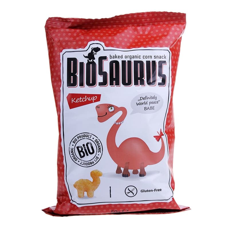BioSaurus BIO Corn snack - ketchup