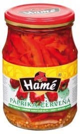 Hamé paprika červená řezaná sterilovaná